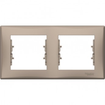 2-постовая рамка SCHNEIDER ELECTRIC SEDNA, горизонтальная, ТИТАН