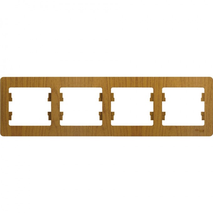 4-постовая рамка SCHNEIDER ELECTRIC GLOSSA, горизонтальная, ДЕРЕВО ДУБ GSL000504