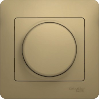 Светорегулятор (диммер) SCHNEIDER ELECTRIC GLOSSA, поворотный, 300Вт, в сборе, титан