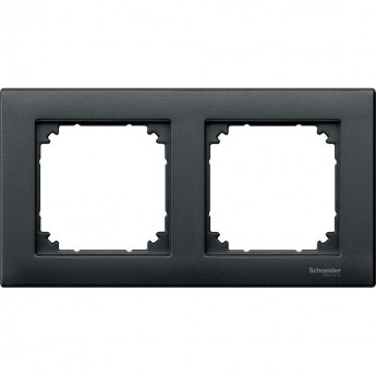 2-постовая рамка SCHNEIDER ELECTRIC MERTEN M-PLAN, АНТРАЦИТ SM