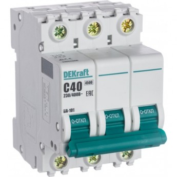 Автоматический выключатель SCHNEIDER ELECTRIC DEKRAFT 3Р 40А х-ка C ВА-101 4,5кА
