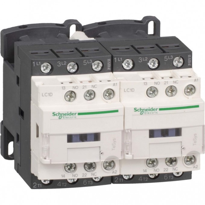 Контактор реверсивный SCHNEIDER ELECTRIC TESYS D 3Р,9 A,НО+НЗ,220V 50/60 ГЦ, винтовой зажим LC2D09M7