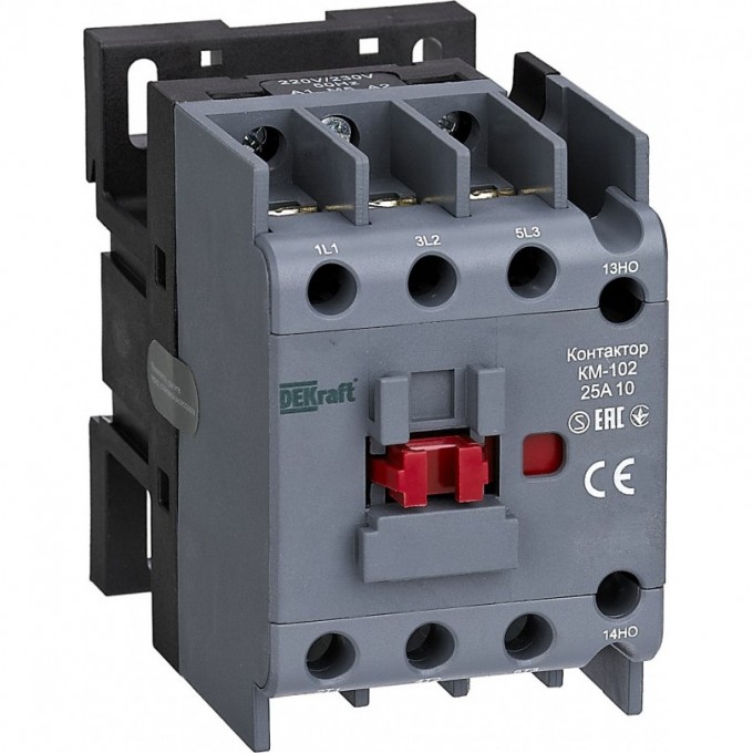 Контактор SCHNEIDER ELECTRIC DEKRAFT 25А 220В/230В АС3 АС4 1НЗ КМ-102 22036DEK