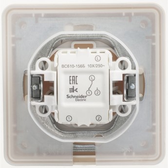 1-клавишный переключатель SCHNEIDER ELECTRIC W59, 10АХ, в сборе, СЛОНОВАЯ КОСТЬ