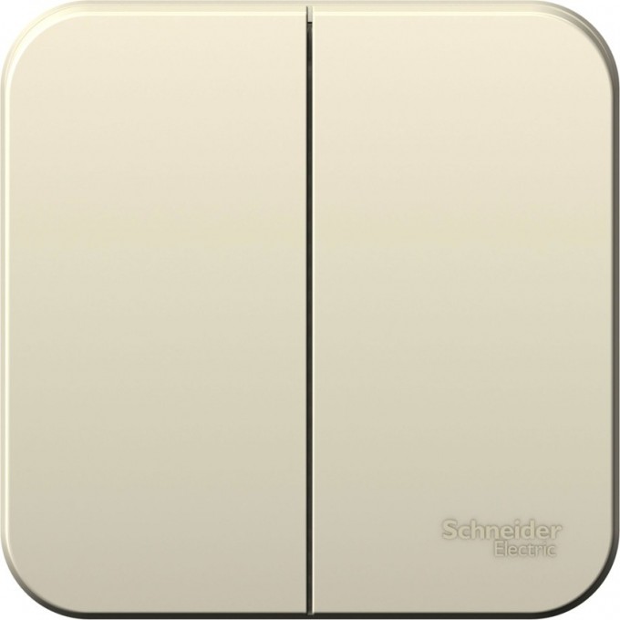 2-клавишный выключатель SCHNEIDER ELECTRIC BLANCA 10А, 250B, МОЛОЧНЫЙ BLNVA105002