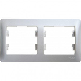 2-постовая рамка SCHNEIDER ELECTRIC GLOSSA, горизонтальная, ПЕРЛАМУТР