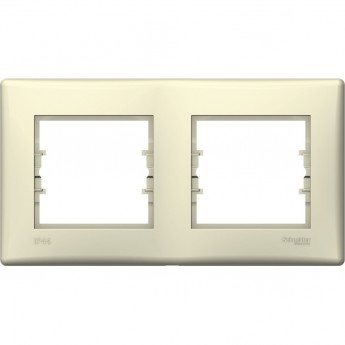 2-постовая рамка SCHNEIDER ELECTRIC SEDNA, горизонтальная IP44, БЕЖЕВАЯ