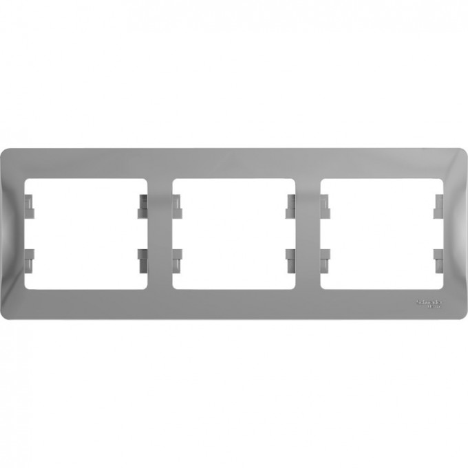 3-постовая рамка SCHNEIDER ELECTRIC GLOSSA, горизонтальная, АЛЮМИНИЙ GSL000303
