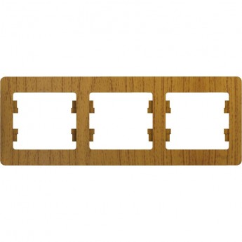 3-постовая рамка SCHNEIDER ELECTRIC GLOSSA, горизонтальная, ДЕРЕВО ДУБ