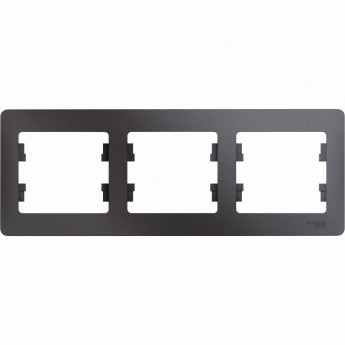 3-постовая рамка SCHNEIDER ELECTRIC GLOSSA, горизонтальная, ГРАФИТ