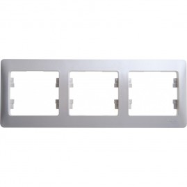 3-постовая рамка SCHNEIDER ELECTRIC GLOSSA, горизонтальная, ПЕРЛАМУТР