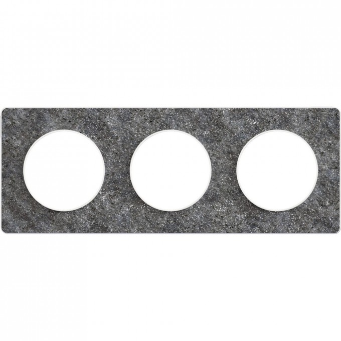 3-постовая рамка SCHNEIDER ELECTRIC ODACE, универсальная, ЧЕРНЫЙ ФОСФОР S52P806T