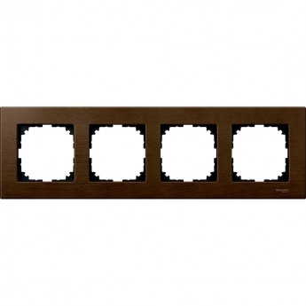 4-постовая рамка SCHNEIDER ELECTRIC MERTEN M-ELEGANCE деревянная, ОРЕХ, SM