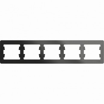 5-постовая рамка SCHNEIDER ELECTRIC GLOSSA, горизонтальная, АНТРАЦИТ