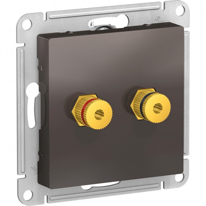 Аудиорозетка SCHNEIDER ELECTRIC ATLASDESIGN двухместная, МОККО ATN000687