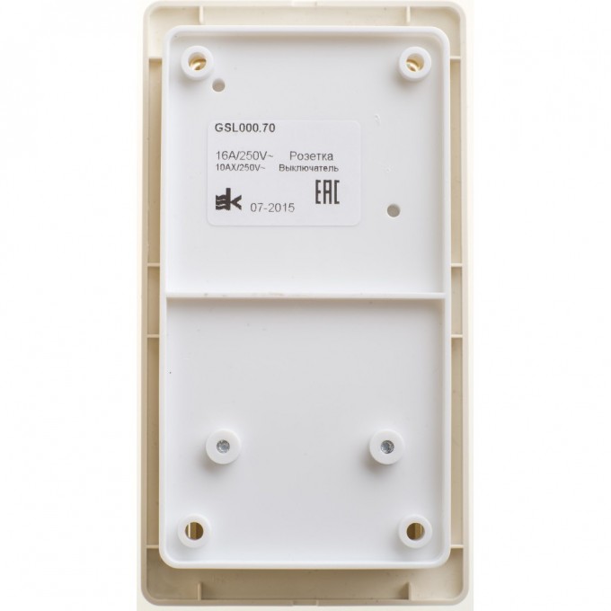 Блок SCHNEIDER ELECTRIC GLOSSA: розетка с заземлением со шторками + 1-клавишный выключатель бежевый GSL000270