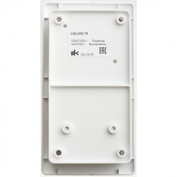 Блок SCHNEIDER ELECTRIC GLOSSA: розетка с заземлением, со шторками + 2-клавишный выключатель с подсветкой, белый