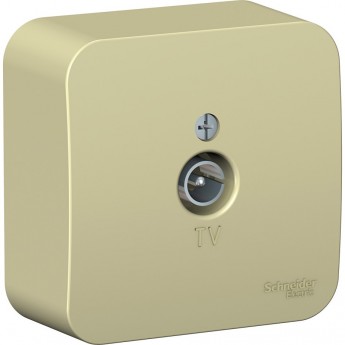 Коннектор ТВ SCHNEIDER ELECTRIC BLANCA с изолирующей пластиной, БЕЖЕВЫЙ