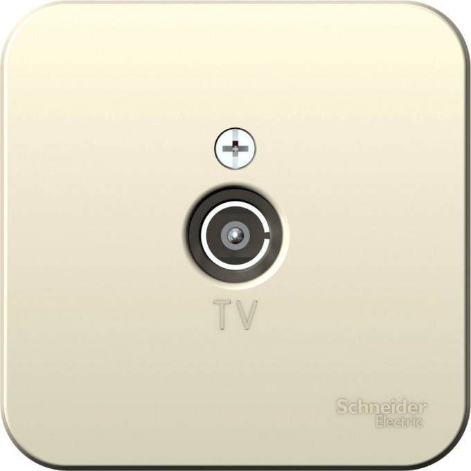 Коннектор ТВ SCHNEIDER ELECTRIC BLANCA с изолирующей пластиной, МОЛОЧНЫЙ BLNTA000012