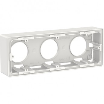 Коробка для открытой установки SCHNEIDER ELECTRIC UNICA NEW, 3-постовая, белый