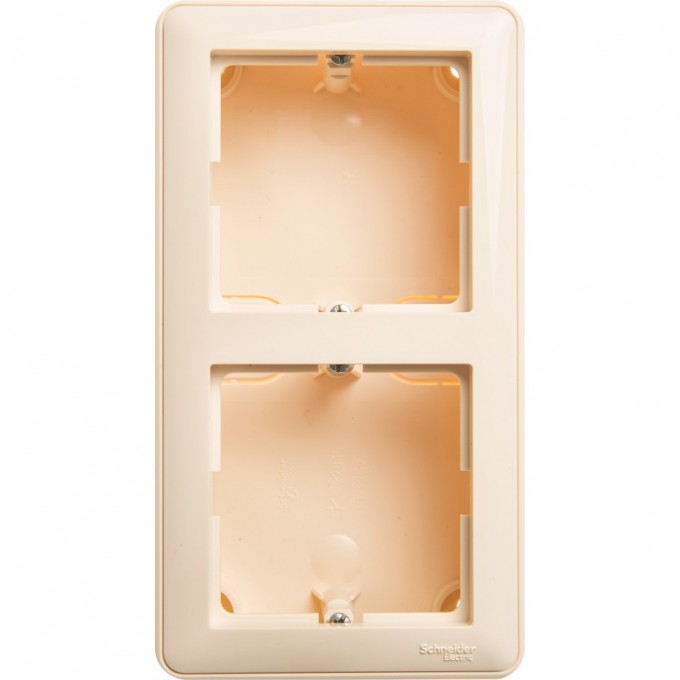 Коробка SCHNEIDER ELECTRIC W59 подъемная для наружного монтажа с рамкой 2-местная, СЛОНОВАЯ КОСТЬ KP-252-28