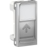 Лицевая панель SCHNEIDER ELECTRIC UNICA MODULAR RJ45, одиночная, без коннектора, 1 модуль, алюминий NU941030
