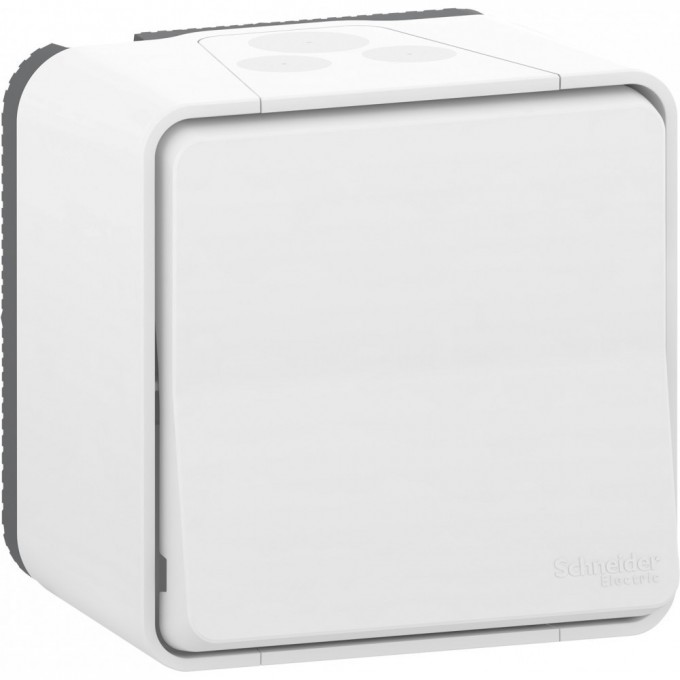 Переключатель SCHNEIDER ELECTRIC MUREVA S 1-клавишный, в сборе, О/У сх.6, белый, IP55 MUR39021