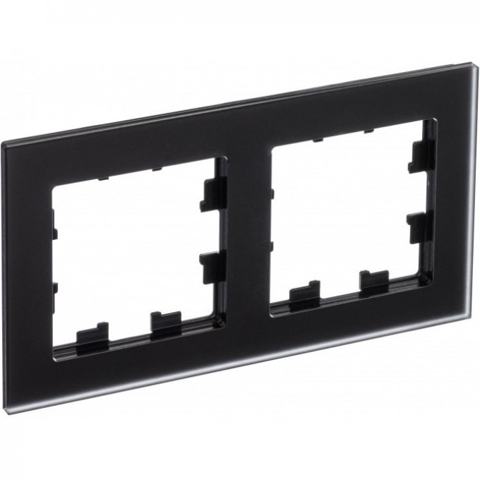 Рамка 2-постовая SCHNEIDER ELECTRIC ATLASDESIGN NATURE, матовое органическое стекло черный ATN331002