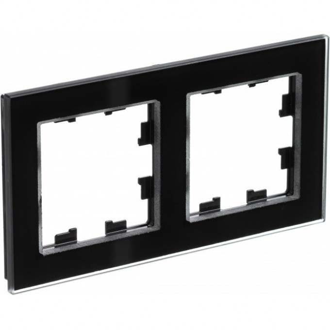 Рамка 2-постовая SCHNEIDER ELECTRIC ATLASDESIGN NATURE, органическое стекло черный ATN321002