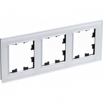 Рамка 3-постовая SCHNEIDER ELECTRIC ATLASDESIGN NATURE, органическое стекло белый