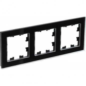 Рамка 3-постовая SCHNEIDER ELECTRIC ATLASDESIGN NATURE, органическое стекло черный