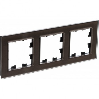 Рамка 3-постовая SCHNEIDER ELECTRIC ATLASDESIGN NATURE, органическое стекло мокко