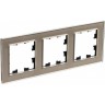Рамка 3-постовая SCHNEIDER ELECTRIC ATLASDESIGN NATURE, органическое стекло шампань ATN320503
