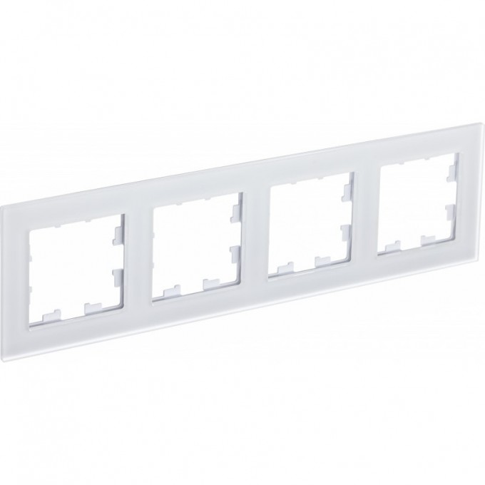 Рамка 4-постовая SCHNEIDER ELECTRIC ATLASDESIGN NATURE, матовое органическое стекло белый ATN330104