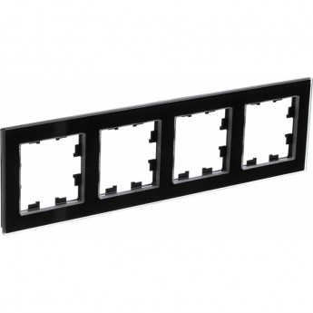 Рамка 4-постовая SCHNEIDER ELECTRIC ATLASDESIGN NATURE, органическое стекло черный