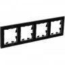 Рамка 4-постовая SCHNEIDER ELECTRIC ATLASDESIGN NATURE, органическое стекло черный ATN321004
