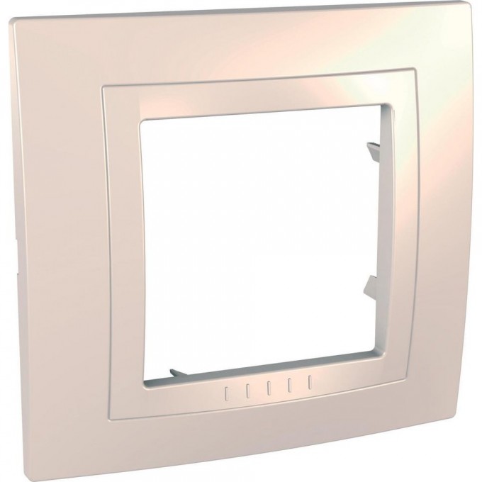 Рамка SCHNEIDER ELECTRIC UNICA с декоративным элементом, 1-постовая, БЕЖЕВЫЙ MGU2.002.25