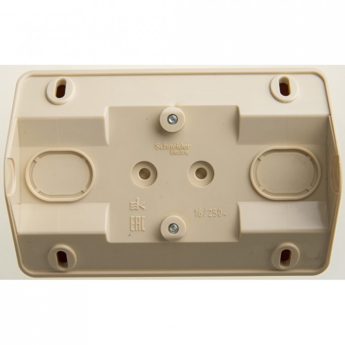 Розетка двойная угловая SCHNEIDER ELECTRIC ЭТЮД без заземления без шторок 16А, КРЕМОВЫЙ, Россия PA16-105K