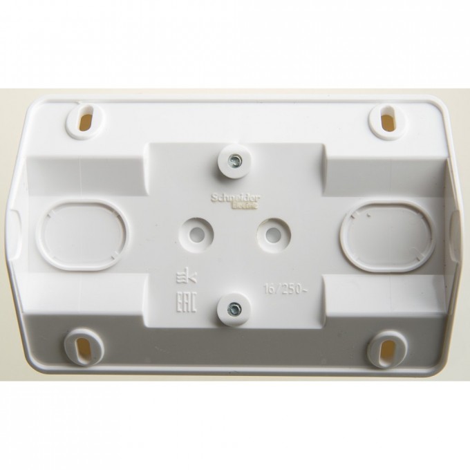 Розетка двойная угловая SCHNEIDER ELECTRIC ЭТЮД с заземлением со шторками 16А, БЕЛЫЙ, Россия PA16-108B