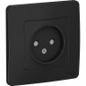 Розетка одинарная SCHNEIDER ELECTRIC BLANCA без заземления, со шторками, 16А, 250В, АНТРАЦИТ BLNRS000116