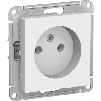 Розетка SCHNEIDER ELECTRIC ATLASDESIGN без заземления, без шторок, механизм, белый