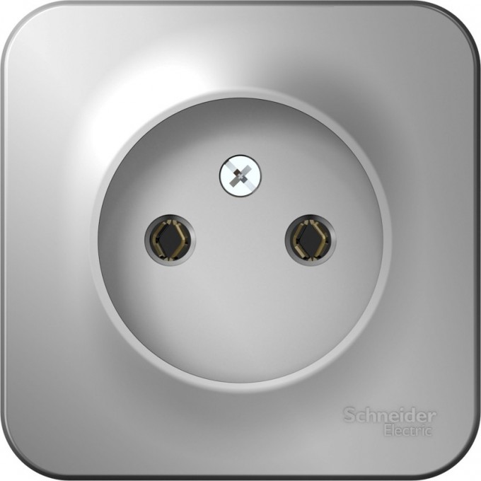 Розетка SCHNEIDER ELECTRIC BLANCA без заземления без шторок, 16А, 250В, алюминий BLNRA000103