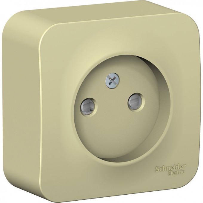 Розетка SCHNEIDER ELECTRIC BLANCA без заземления, со шторками, с изолирующей пластиной, 16А, 250В, бежевый BLNRA001117