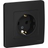 Розетка SCHNEIDER ELECTRIC BLANCA с/у, с заземлением, без шторок, 16А, 250В, антрацит BLNRS001016