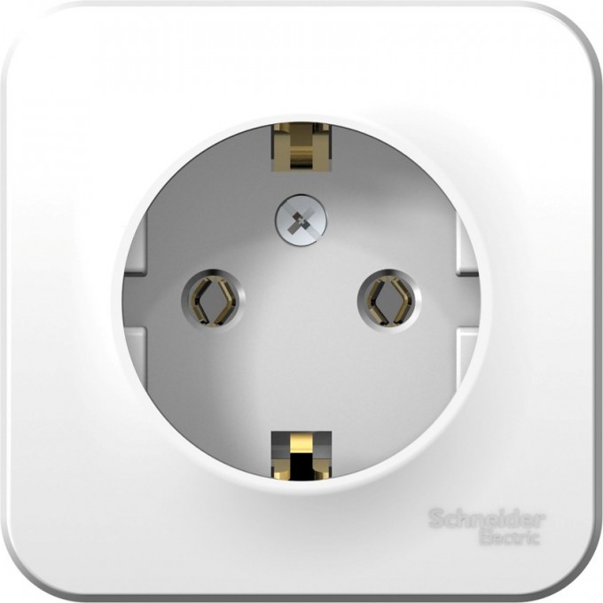 Розетка SCHNEIDER ELECTRIC BLANCA с заземлением, без шторок, 16А, 250В, белый BLNRA010101