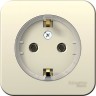Розетка SCHNEIDER ELECTRIC BLANCA с заземлением, без шторок, (компакт), с изолирующей пластиной, 16А, 250В, молочный BLNRA110112