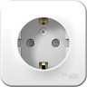 Розетка SCHNEIDER ELECTRIC BLANCA с заземлением, со шторками, 16А, 250В, белый BLNRA011101
