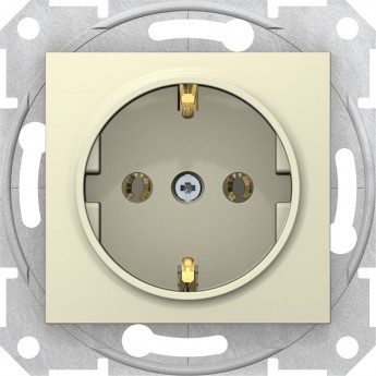 Розетка SCHNEIDER ELECTRIC SEDNA c з/к, без шторок, быстрозажимные контакты, бежевый