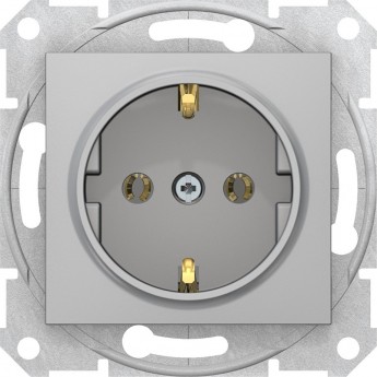 Розетка SCHNEIDER ELECTRIC SEDNA с зазем. конт., без защит. шторок, 16А, 250В, алюминий
