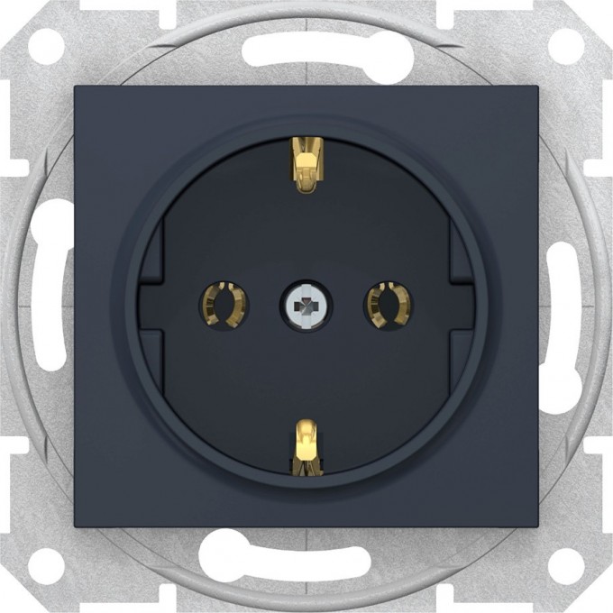 Розетка SCHNEIDER ELECTRIC SEDNA с зазем. конт., без защит. шторок, 16А, 250В, графит SDN3000570